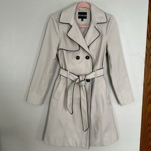Express Piped Trench Coat - Khaki - XS